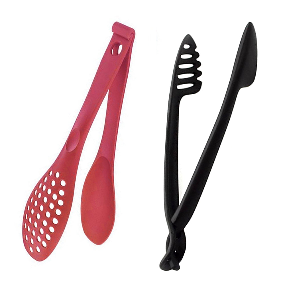  Silicone Tongs for Air Fryer, 2 Pack, Black Color